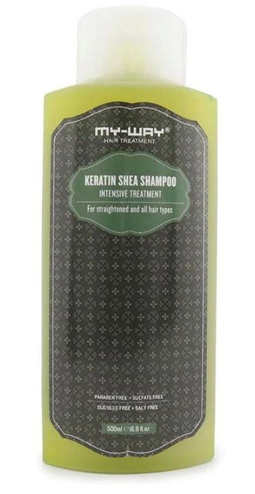 שמפו קרטין שיאה לשיער שעבר החלקה , 500 מ"ל - מיי ויי