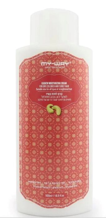 קרם לחות קשיו לשיער מתולתל או מקורזל , 500 מ"ל - מיי ויי