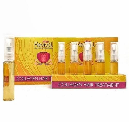 אמפולות קולגן לשיקום שיער פגום וצבוע, 10 מ"ל , 10 יח' - רביבל