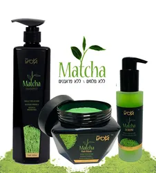 ערכת מאצ'ה - כוללת שמפו 750 מ"ל, מסיכה 500 מ"ל וסרום 100 מ"ל